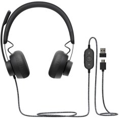 Logitech Zone Wired UC slušalice s mikrofonom, USB, crna (981-000875)