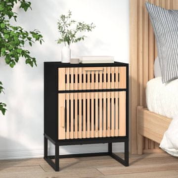 Vidaxl Noćni ormarić, crni, 40x30x55,5 cm, materijal na bazi drva