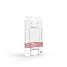 FIXED Zaštitna maskica ​​za vrat s ružičastom vezicom za Apple iPhone 13, prozirna (FIXPUN-1040-PI)