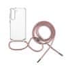 Zaštitna maskica ​​za vrat s ružičastom vezicom za Apple iPhone 13, prozirna (FIXPUN-1040-PI)