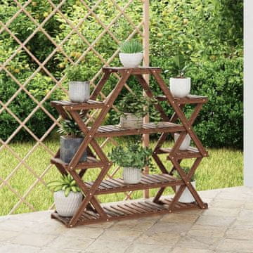 Vidaxl Stalak za biljke, 110x25x105 cm, Masivno drvo jele