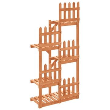 Vidaxl Stalak za cvijeće 60 x 25 x 130 cm od masivne jelovine