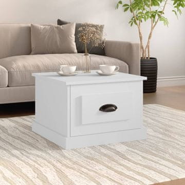 Vidaxl Klub stolić, bijeli, 50x50x35 cm, materijal na bazi drva