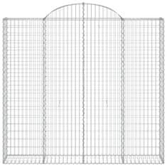 Vidaxl Lučne gabionske košare 10kom 200x50x180/200cm pocinčano željezo