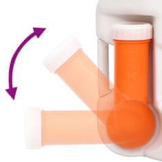 Vidaxl Ugrađeni toalet za kampiranje bijeli 24+17 L HDPE i emajl