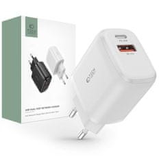 Tech-protect Dual Port punjač USB / USB-C 20W PD QC, bijela
