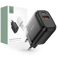Tech-protect Dual Port punjač USB / USB-C 20W PD QC, crno