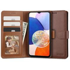 Tech-protect Wallet preklopna maska za Samsung Galaxy A14 4G / 5G, smeda