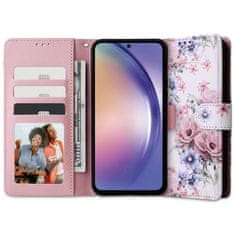 Tech-protect Wallet preklopna maska za Xiaomi Redmi Note 12 4G, blossom flower