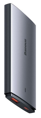Baseus GAN5 Pro USB-C USB-A 65W 1.5A Ultratanki adapter za brzo punjenje za 230V mrežu Cjelodnevno napajanje