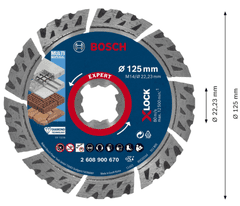 BOSCH Professional dijamantna rezna ploča EXPERT MultiMaterial X-LOCK, 125 x 22,23 x 2,4 x 12 mm (2608900670)