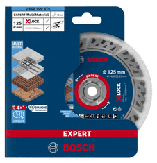BOSCH Professional dijamantna rezna ploča EXPERT MultiMaterial X-LOCK, 125 x 22,23 x 2,4 x 12 mm (2608900670)