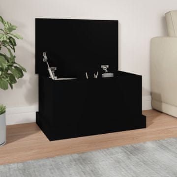 Vidaxl Komoda, crna, 50x30x28 cm, materijal na bazi drva