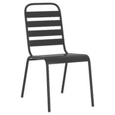 Vidaxl 7-dijelni vrtni blagovaonski set antracit čelični