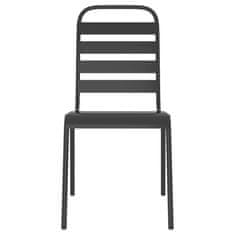 Vidaxl 7-dijelni vrtni blagovaonski set antracit čelični