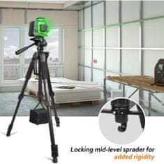 Huepar Alu konstrukcijski tronožac za lasersku razinu do 143cm - tronožac + torba