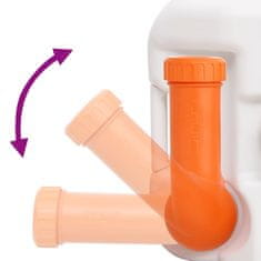 Vidaxl Ugrađeni toalet za kampiranje bijeli 24+17 L HDPE i čelik