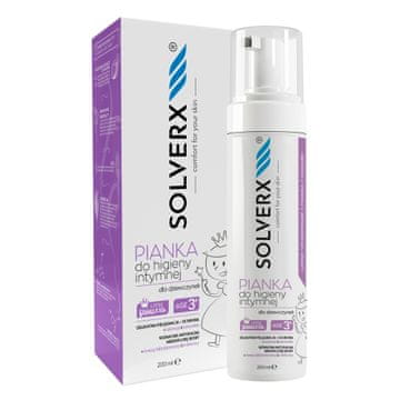 SOLVERX Pianka do higieny intymnej dla dziewczynek 200 ml