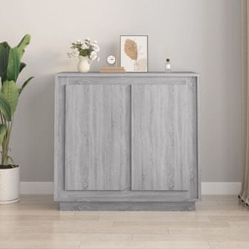 Vidaxl Ormarić, sivi hrast sonoma, 80x34x75 cm, materijal na bazi drva