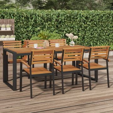 Vidaxl Vrtni stol s nogama u obliku slova U 200x90x75 cm Akacija