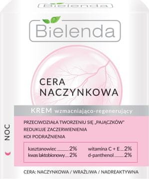 Bielenda noćna krema za jačanje i regeneraciju kapilarne kože 50 ml