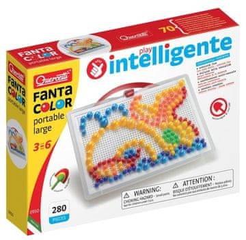 Quercetti Pribadače u kutijici, 280 komada, 3 veličine