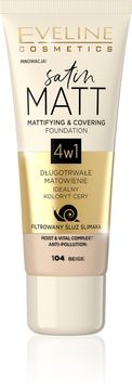 Eveline Satin Matt matirajući puder 4 u 1 br. 104 bež 30 ml