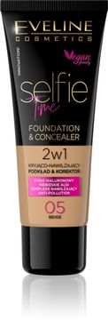Eveline Selfie Time 2-u-1 prekrivni i hidratantni puder br. 05 bež 30 ml