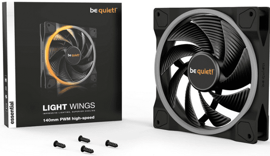 Be quiet! Light Wings ventilator, 140 mm, 4-pinski, ARGB, PWM (BL075)