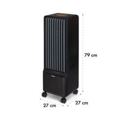 Klarstein Maxflow rashlađivač zraka/pametni ventilator, crna