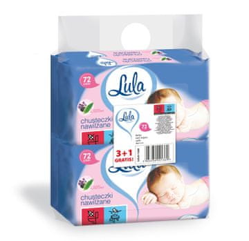 Stella Lula vlažne maramice s alantoinom 72 kom 3 kom + 1 kom gratis