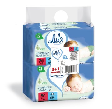 Stella Chusteczki nawilżane LULA z aloesem 72 sztuki (3 + 1 gratis)
