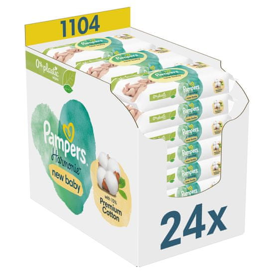 Pampers Harmonie New Baby vlažne maramice, 24 x 46 komada