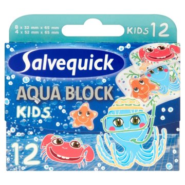 ORKLA Salvequick Aqua Block dječji flasteri 1 pakiranje - 12 komada
