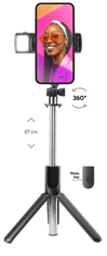SBS univerzalni selfie štap s LED svjetlom