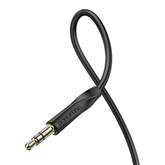 Borofone BL16 AUX kabel, 3.5 mm, 1 m, crna