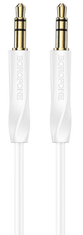 Borofone BL16 AUX kabel, 3.5 mm, 1 m, bijela