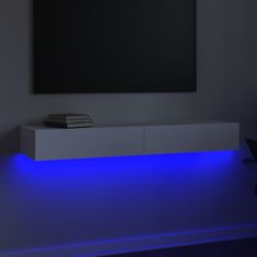 Vidaxl TV ormarić s LED svjetlima bijeli 120 x 35 x 15,5 cm