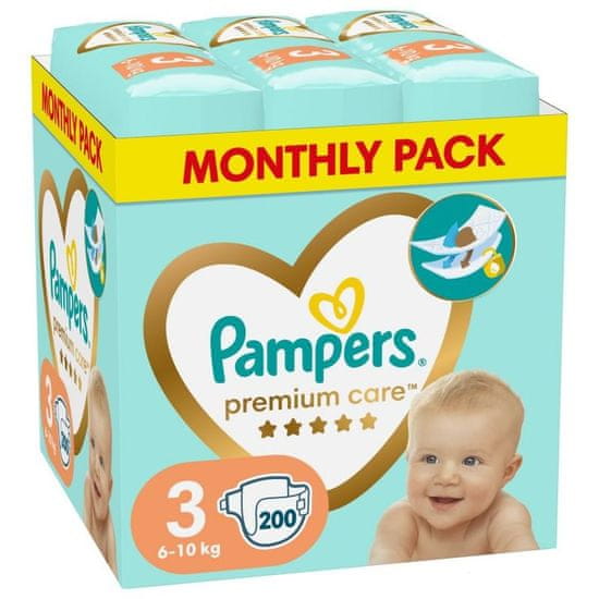 Pampers Premium Care pelene MSB S3, 200 komada