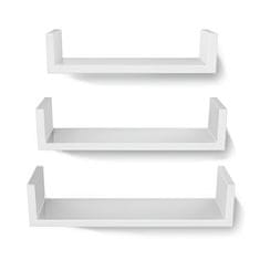 Linder Exclusiv Set od 3 zidne police Bijela