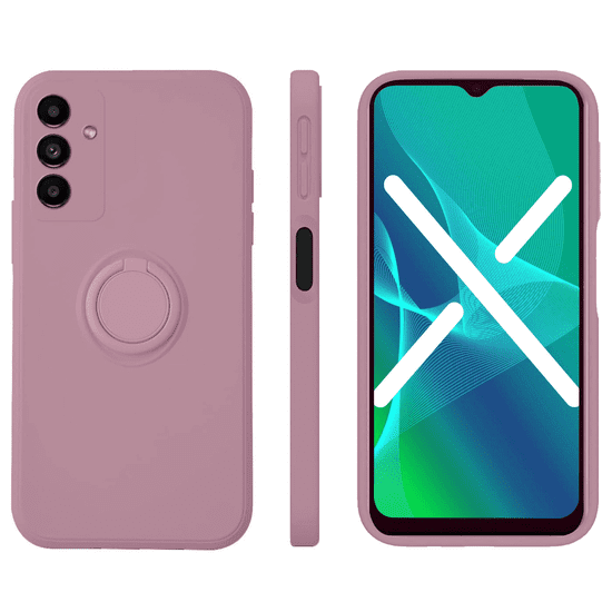 Onasi Liquid Ring maskica ​​za Galaxy A14, silikonska, ljubičasta