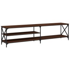 Vidaxl TV ormarić boja hrasta 200x40x50 cm konstruirano drvo i metal