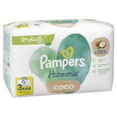 Pampers Harmonie Coco maramice za čišćenje, 3 x 44 kom