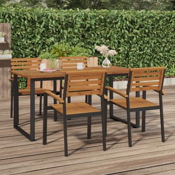 Vidaxl Vrtni stol s U-nogama 160x80x75 cm Akacija