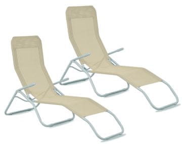 Aga 2x Vrtni ležaljka SIESTA Bež