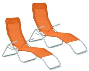 Aga 2x Vrtni ležaljka SIESTA Narančasta