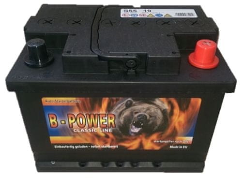 B-POWER akumulator, 72 Ah, D+, 12 V