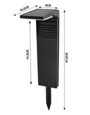 ECOLIGHT Solarna vrtna lampa 57cm IP64