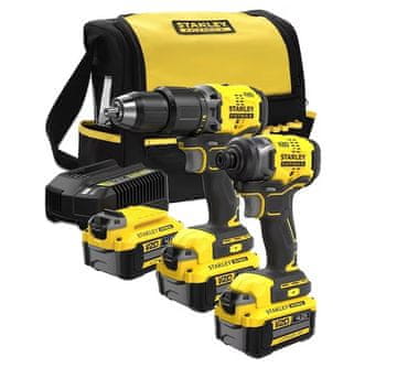 STANLEY V20 KOMPLET SFMCK461D2S (SFMCD715 + SFMCF810B) 2x2.0Ah VREĆICA