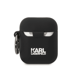 Karl Lagerfeld maskica za Airpods 1/Airpods 2, crna (KLACA2SILKCK)